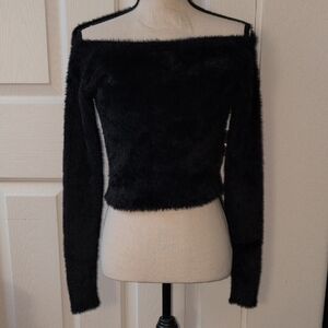 H&M Black Off-the-Shoulder Sweater